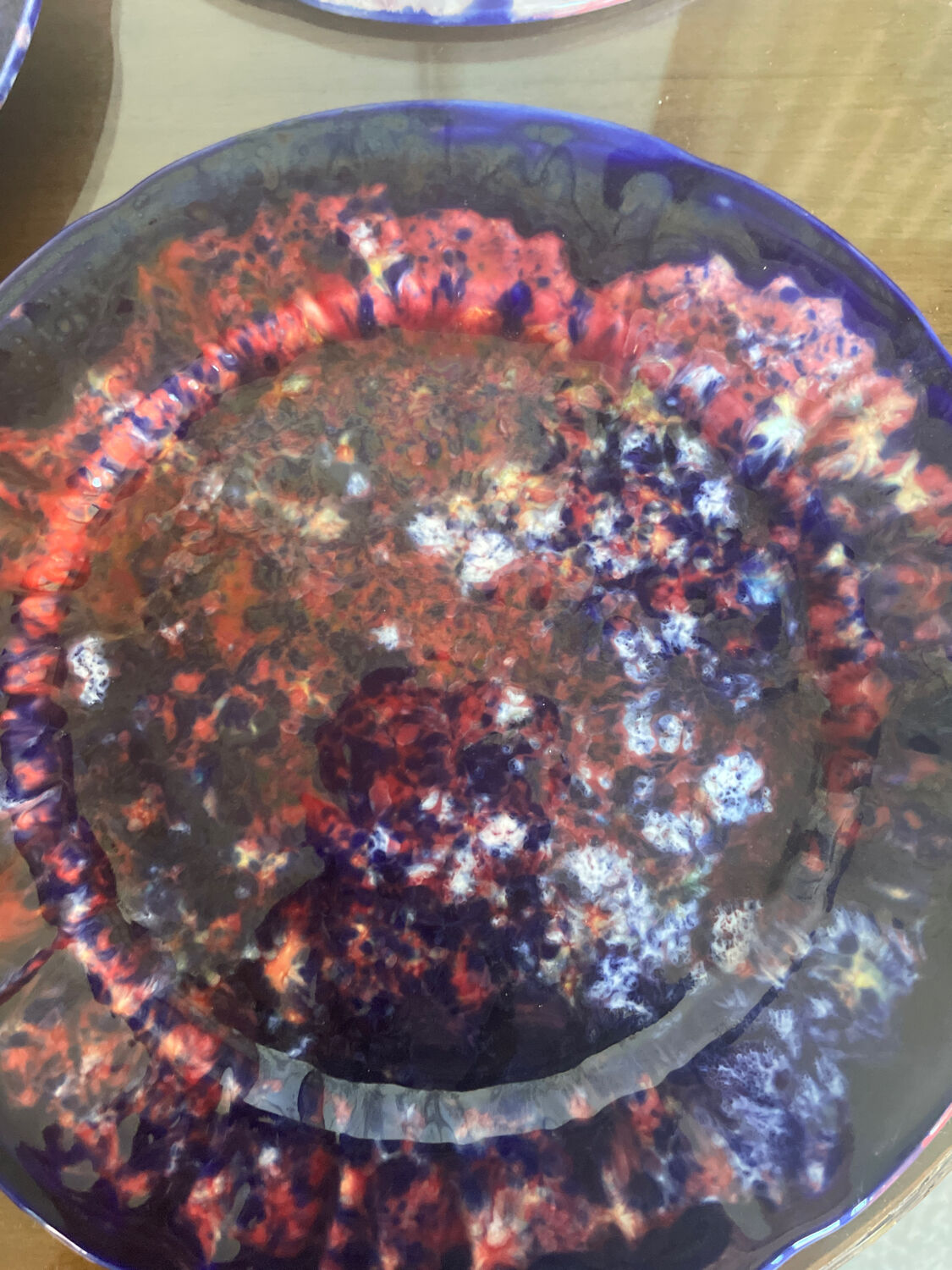 Set of 5 vintage Morvan ceramic plates