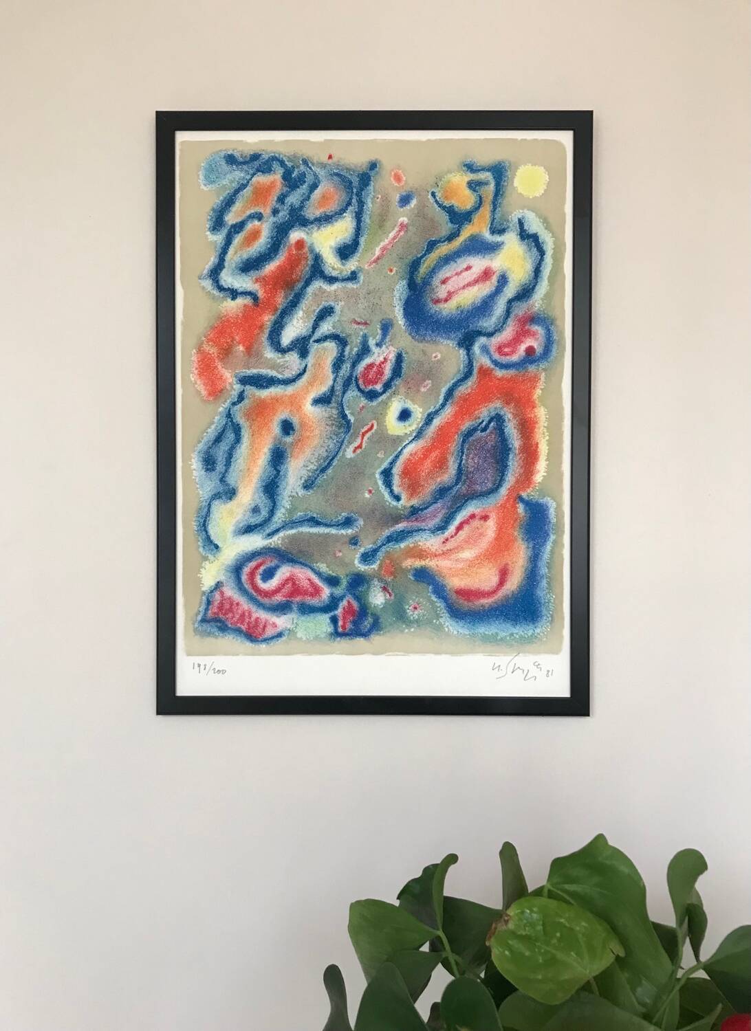 Gustave singier 1909-1984. composition, 1984. original lithograph.