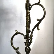 Italian brass umbrella stand, Art Nouveau style, with putti.