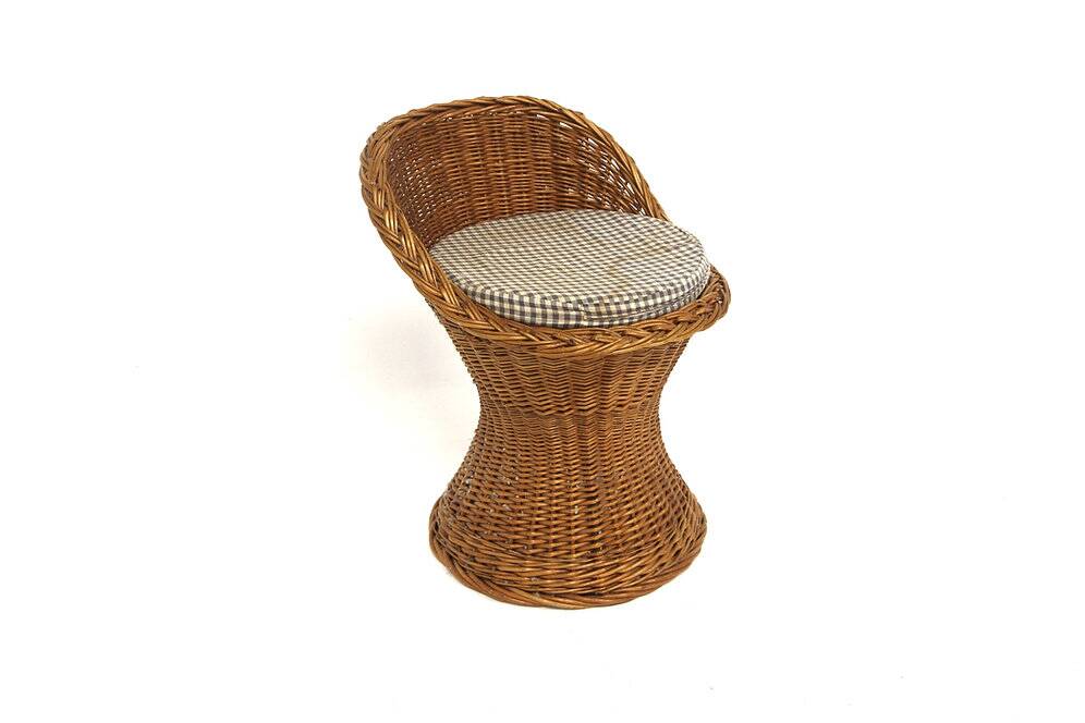 "Adur" rattan stool, Bengt Ruda, Möbel-IKEA, Sweden, 1960s