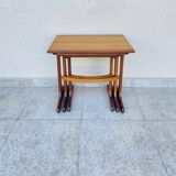 1960s teak nesting coffee table
