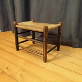 Tabouret recouvert de jonc, Hollande, années 1960