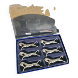 Set of 6 horse knife holders