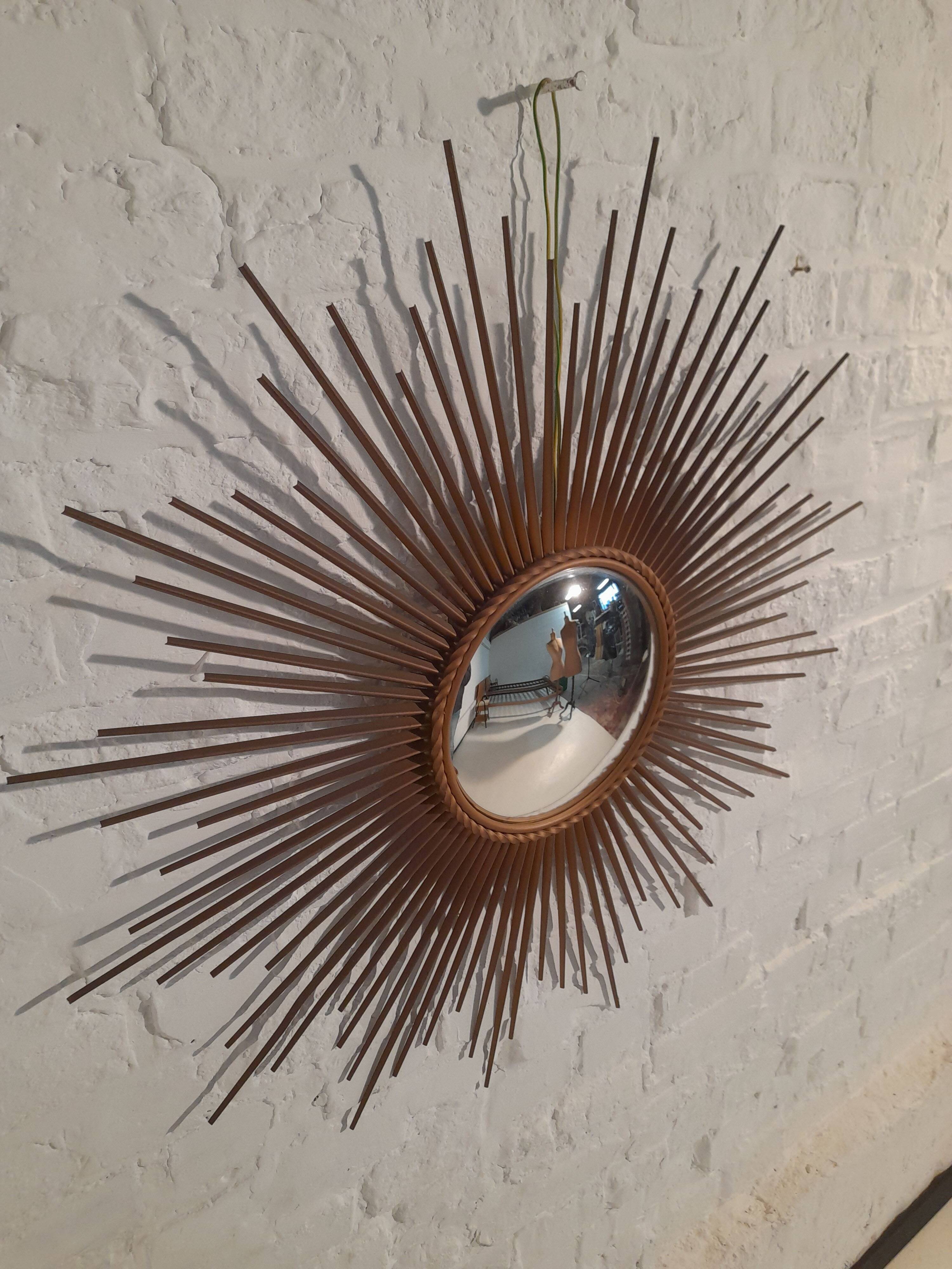 Large vintage Chaty Vallauris sun mirror
