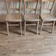 Set of 3 vintage bistro chairs in raw wood (Beech) - Luterma / Ba style