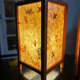 pair of dried flower lamps 1970