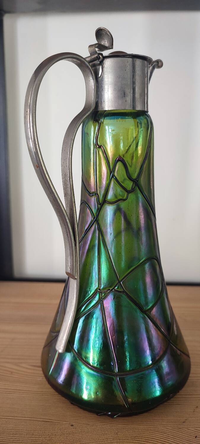 Art Nouveau ewer by Kralik and Loetz