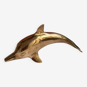 Solid brass dolphin - medium model