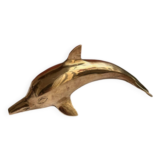 Solid brass dolphin - medium model