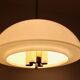 Glashütte Limburg Mushroom Pendant Light in Opal Glass and Brass