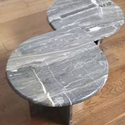 Vintage organically shaped marble side tables, Germany 1970