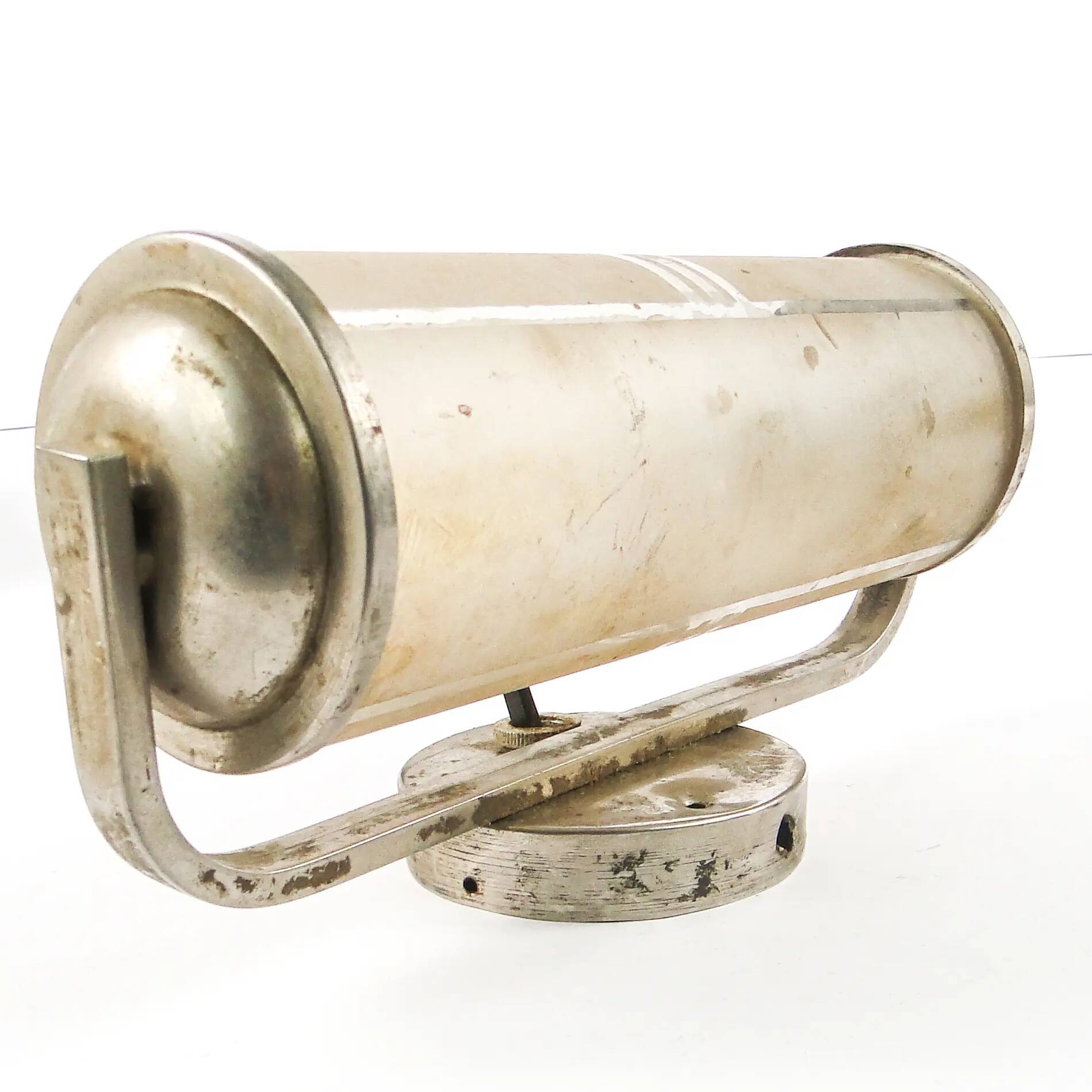 Art Deco wall lamp, chromed brass, Czechoslovakia, 1950s