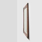 Miroir Art Nouveau à décor de paon peint à la main, France vers 1915