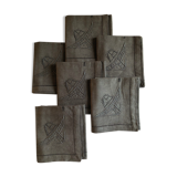 Antique napkins in pure linen tinted in mouse gray