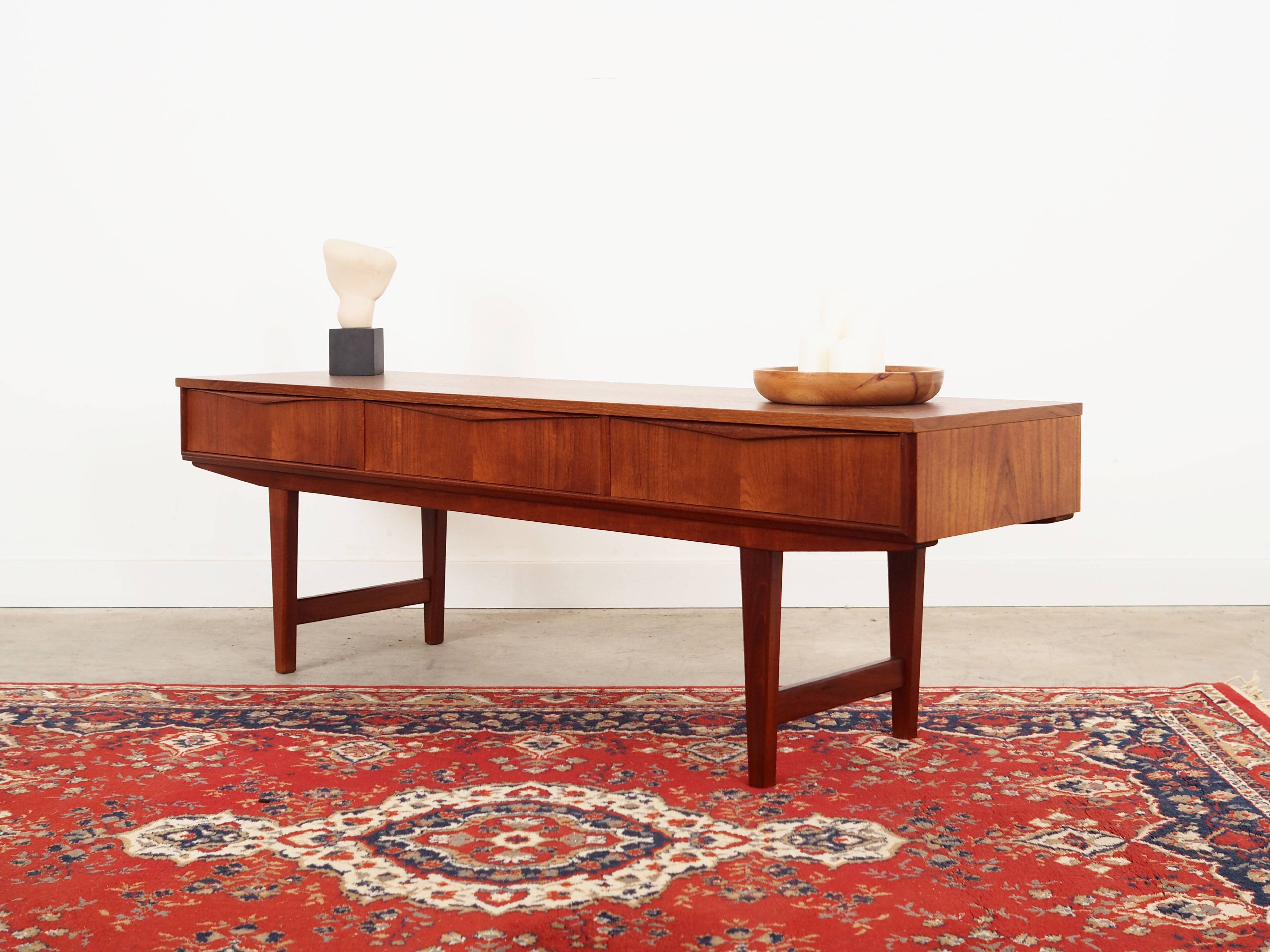 Teak lowboard, Danish design, 1970s, production: Denmark