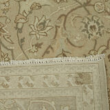 Hand-knotted persian  1970s 220 cm x 327 cm beige wool carpet