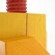 Italian Postmodern Adjustable "Screw" Dining Table and Four Stools in the Style