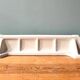 Large Art Deco wall shelf in white porcelain