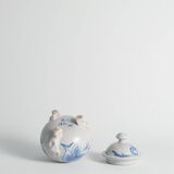 Swedish Grace French Blue Floral Decor Bonbonniere by Allan Eberling, Bo Fajans