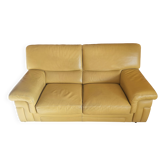 Canapé 2pl -roche bobois- cuir de vachette pleine fleur