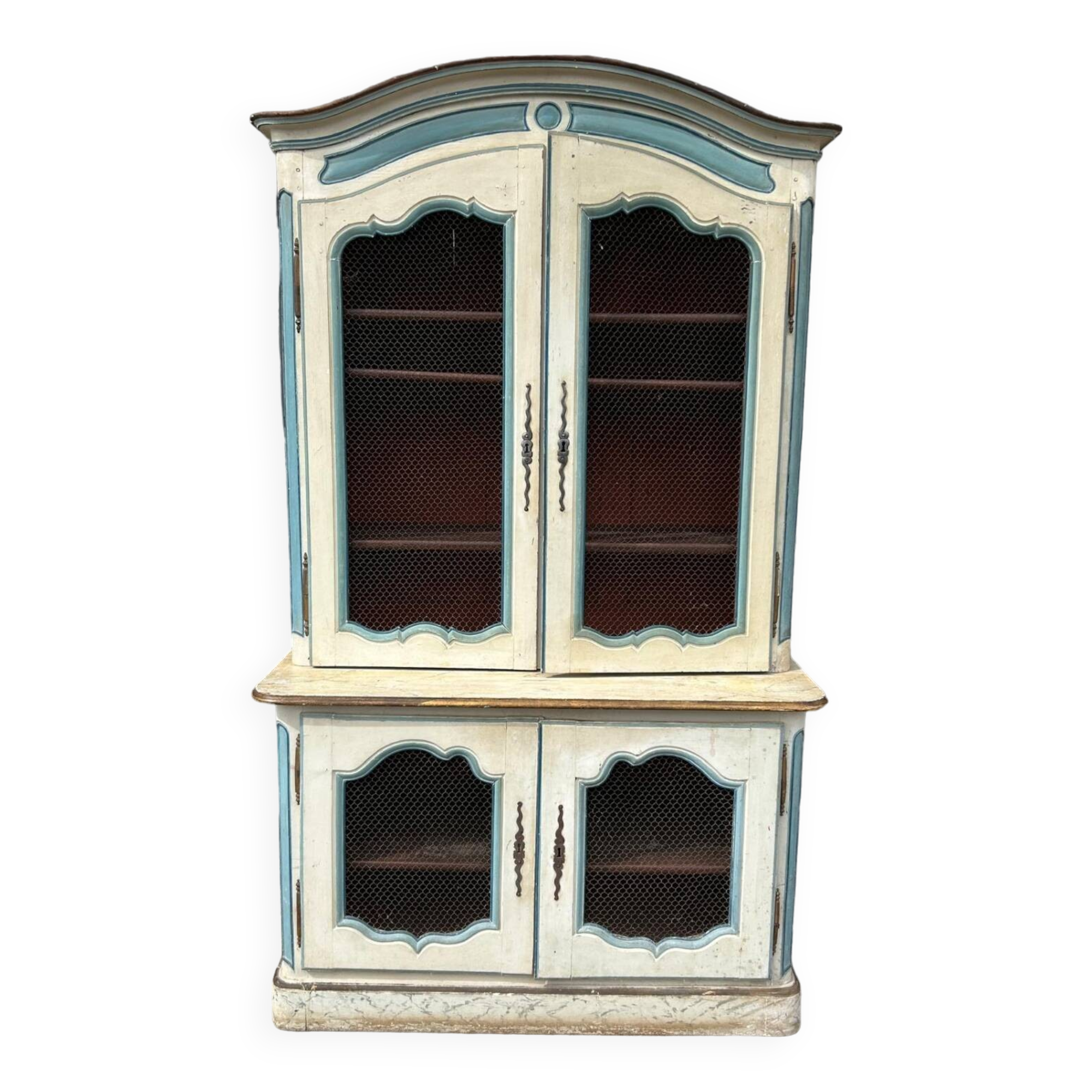 Two Body Buffet On Louis XIV Plinths In Lacquered Oak 18th Century