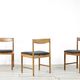 Set Of 4 Midcentury McIntosh Teak And Leatherette Chairs. Vintage Modern