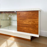 1970s rosewood and white east german sideboard midcentury drinks cabinet vintage
