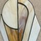 Stained glass wall lamp, Tiffany style, Art Deco design.
