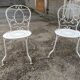 Garden furniture 4 places wrought iron old vintage xxeme