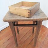 Bedside table solid oak patinated early twentieth century