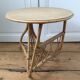Rattan magazine holder side table