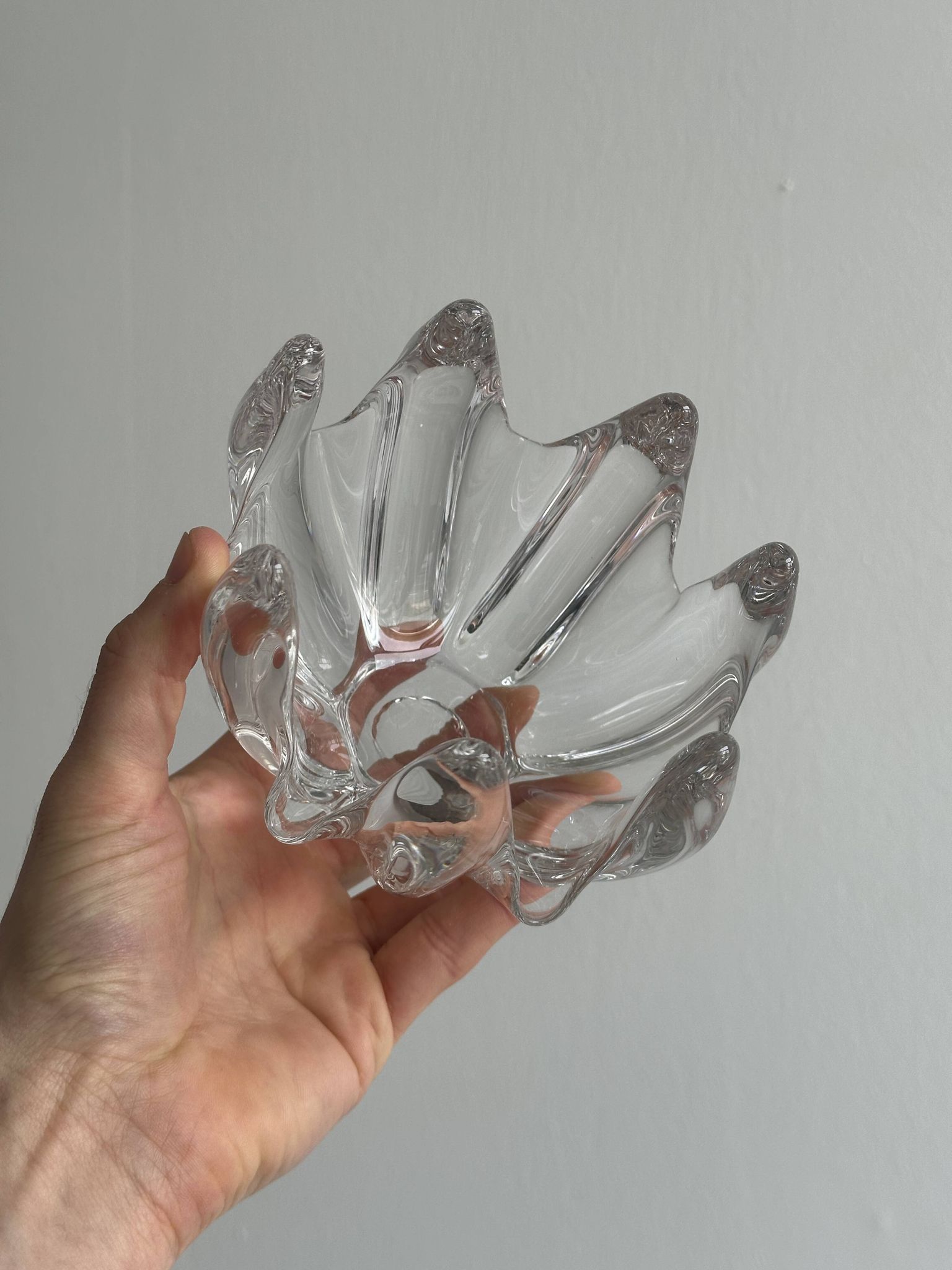 Coupe, vide-poche en verre ouraline vintage