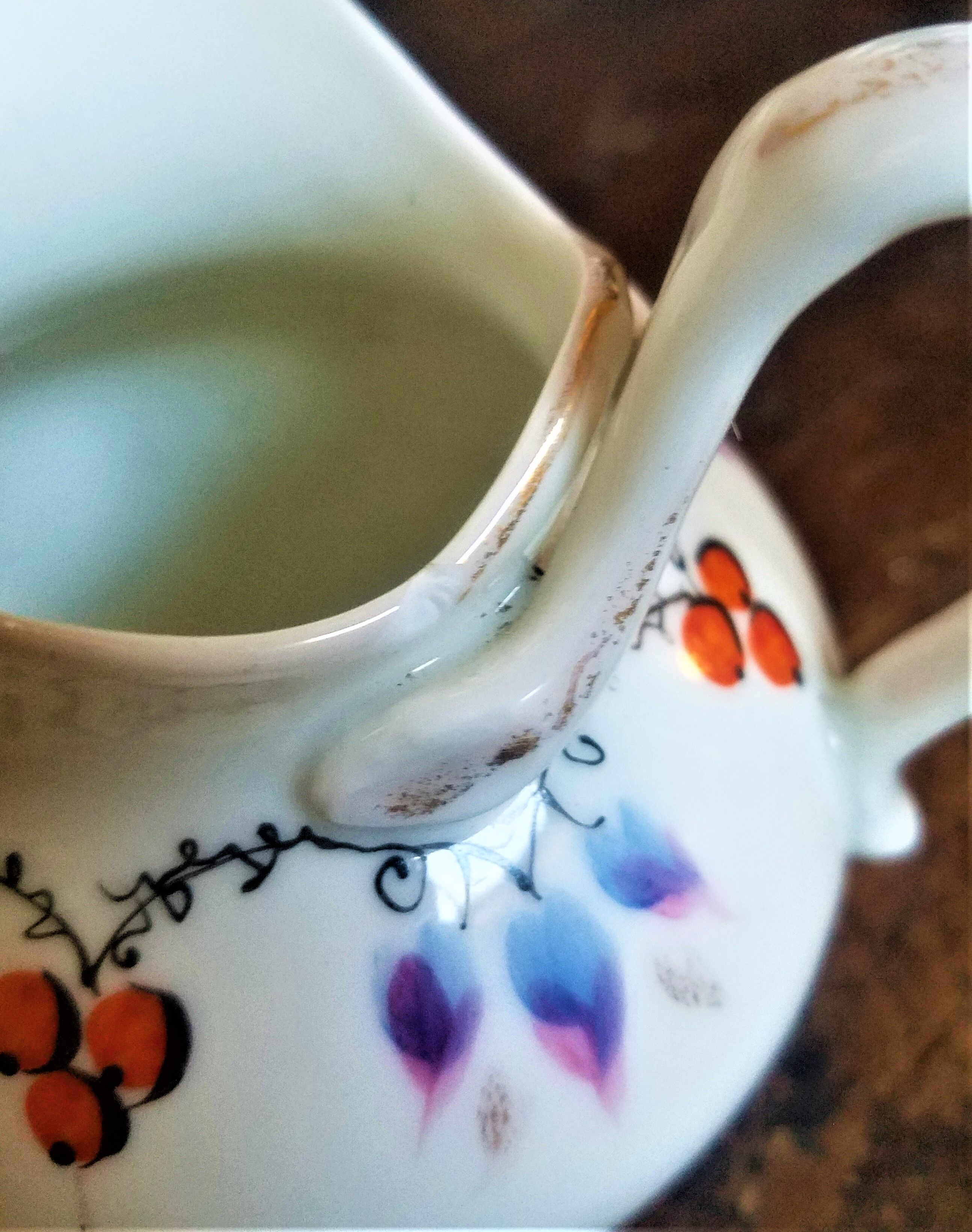 Nineteenth-century porcelain tea service hand-painted signature unknown