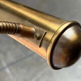 Vintage German brass patinated wall lamp with a gooseneck design by Honsel, 1970s.