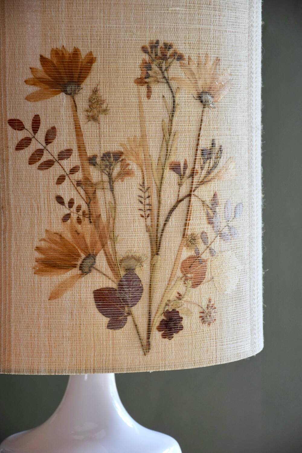 Lampe abat jour tissé main