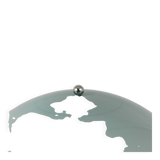 Rare Panthella table lamp by Verner Panton with a chrome base and grey shade.