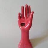 Hand baguier vase soliflore porcelain 80s