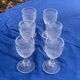 Elegant service consisting of a carafe, 3 wine glasses and 6 diamond pattern aperitif glasses