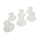 Table path, set of six frosted crystal candlesticks