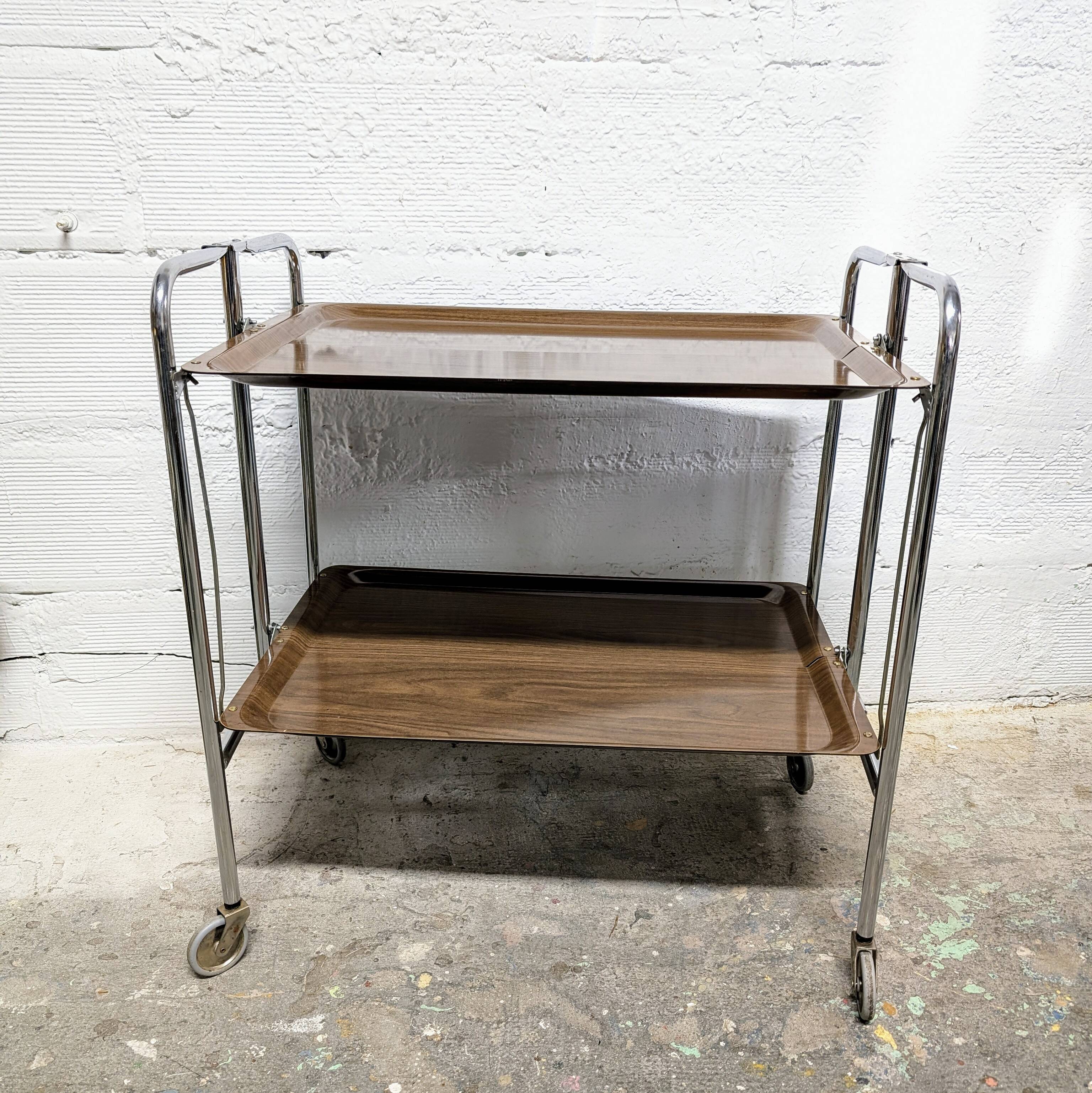 Vintage folding trolley with wheels