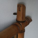 Vintage light bamboo mirror 107 x 79 cm
