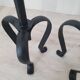 Large metal candlesticks in Brutalist style