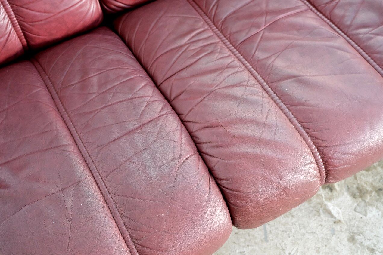 Canapé deux places en teck et cuir d’Ekornes, années 1970