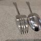 Silver-plated metal stew fork and spoon by silversmith Ercuis Valencay