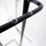 Ensemble d'accessoires de cheminée minimaliste en métal noir 'Mace-Line' par Ann Maes - 1970s