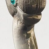 Lampe cygne bronze argenté années 70