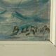 Old painting boat at sea signed