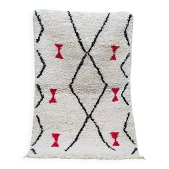 Traditional pure wool rug, natural, 100x200 cm