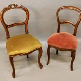 Ensemble de deux chaises de salon XIXème