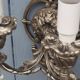 Italian Hollywood Regency Crystal Wall Lights – Silvered Metal Double Arm Light